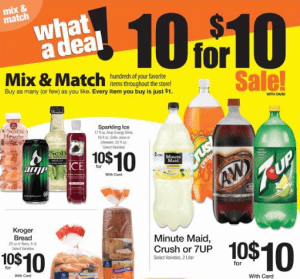 Kroger Ad Mix and Match