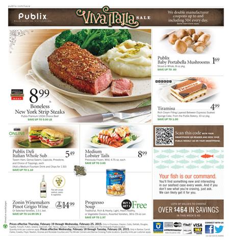 Publix Weekly Ad Meals February 2015