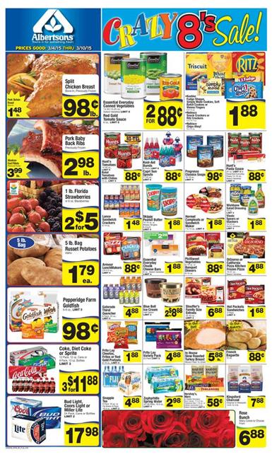 Albertsons Ad Crazy 8 Sale March 2015