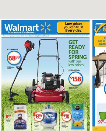 Walmart Outdoor Products and Food Deals April