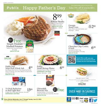 Publix Ad Jun 17 2015 and Fathers Day