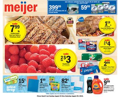 Meijer Weekly Ad Food Aug 23 - Aug 29 2015