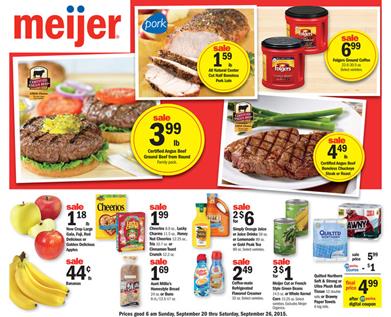 Meijer Weekly Ad Products Sep 20 - Sep 26 2015