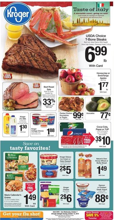 Kroger Weekly Ad Preview Oct 7 2015