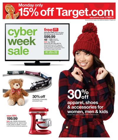 Target Ad Cyber Week Deals Nov 29 2015