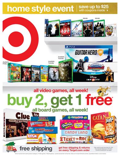 Target Ad Electronic and Game Sale November 8 2015