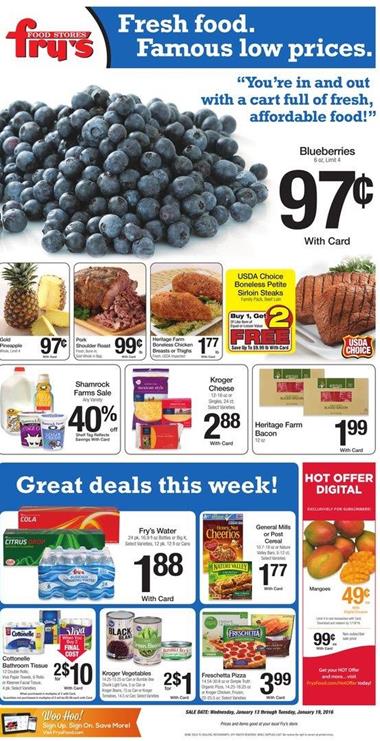Fry's Food Ad Products Jan 18 2016