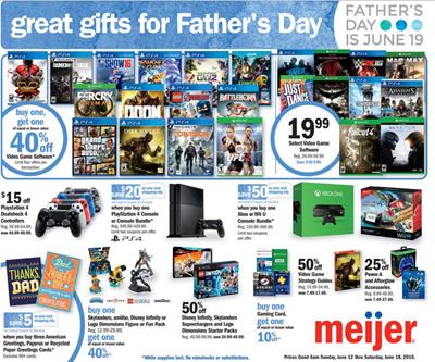 Meijer Weekly Ad Jun 12 - 18 2016 Father's Day