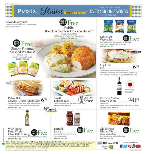 Publix Weekly Ad September 14 - 20 2016