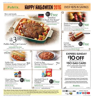 Publix Weekly Ad Oct 19 - 25 2016 Halloween