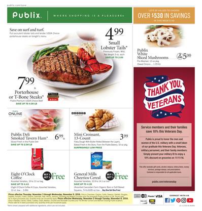 Publix Ad Menu For Your Lunch or Dinner Nov 2 - 8