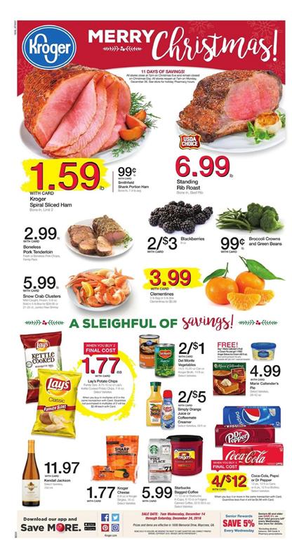 Kroger Weekly Ad Christmas Deals 2016