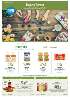 Publix Weekly Ad Extra Savings Easter Apr 1 - 21 2017