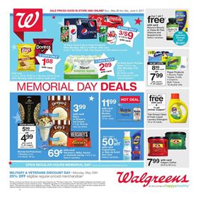 Memorial Day Walgreens Weekly Ad May 28 - Jun 3 2017