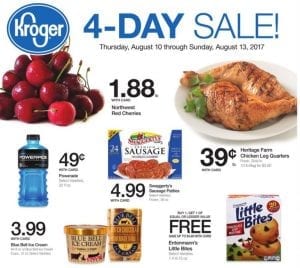 Kroger 4 Day Sale Ad August 10 - 13 2017 1
