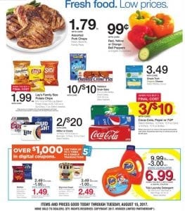 Kroger 4 Day Sale Ad August 10 - 13 2017 2