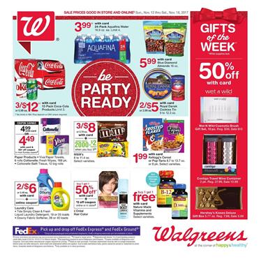 Walgreens Weekly Ad Snack Nov 12 - 18, 2017