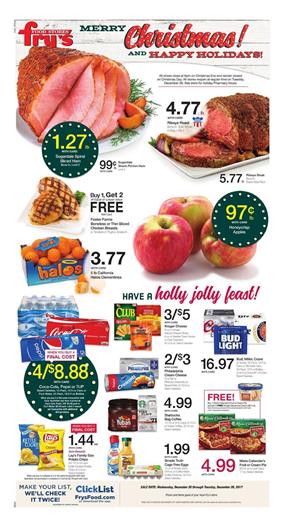 Fry's Weekly Ad Christmas December 20 - 26, 2017