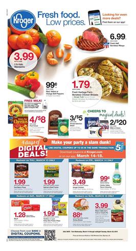 Kroger Weekly Ad Deals March 14 20 2018