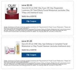 Olay Product Coupons 2