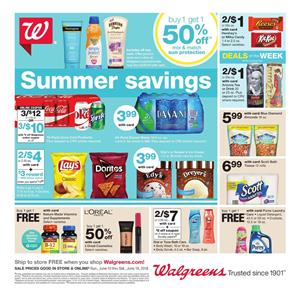 Walgreens Ad Summer Savings Jun 10 16 2018