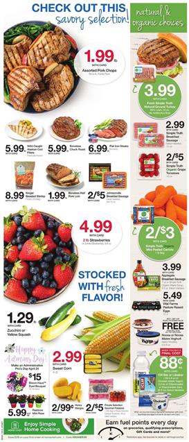Kroger Weekly Ad Organic Foods Apr 24 30 2019