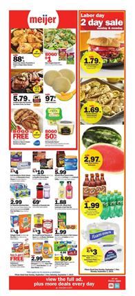 Meijer Weekly Ad Grocery Sale Sep 1 7 2019