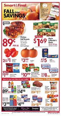 Smart and Final Ad Fall Deals Sep 2019