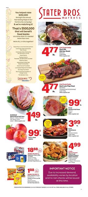 Stater Bros Ad Sale Apr 1 - 7, 2020