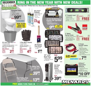 Menards Weekly Ad New Year Dec 23 - 31, 2022