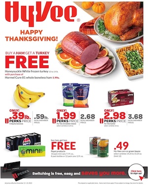 Hy-Vee Thanksgiving Sale Nov 13 - 23, 2023