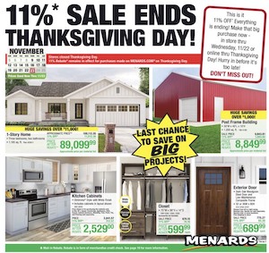 Menards Deals Thanksgiving 2023