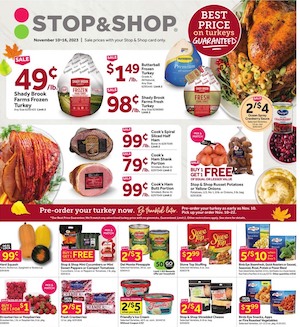 Stop & Shop Thanksgiving Deals Nov 10 - 16, 2023