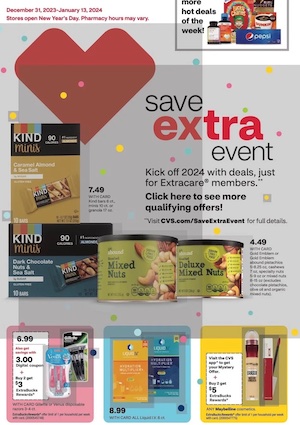 CVS Save Extra Event Dec 31 - Jan 13
