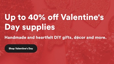 Michael's Valentine's Day Sale 40% off