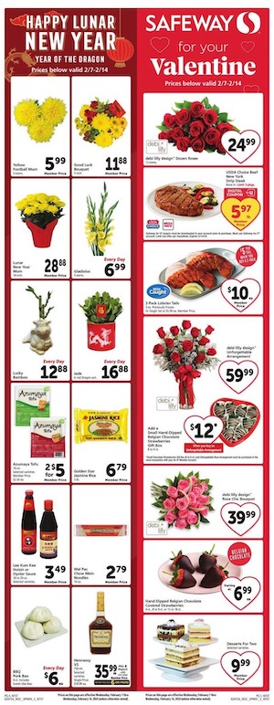 Safeway Valentine's Day 2/7 - 2/13 - Weekly Ad