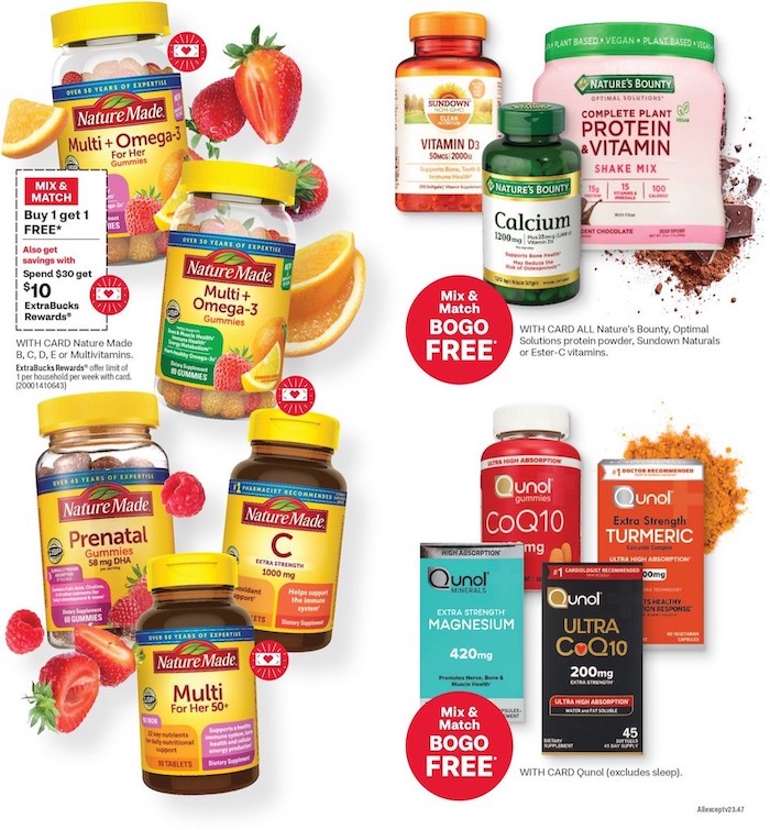 Earn $100 Extrabucks with CVS Weekly Sales Ad Specials - Vitamins and Supplements