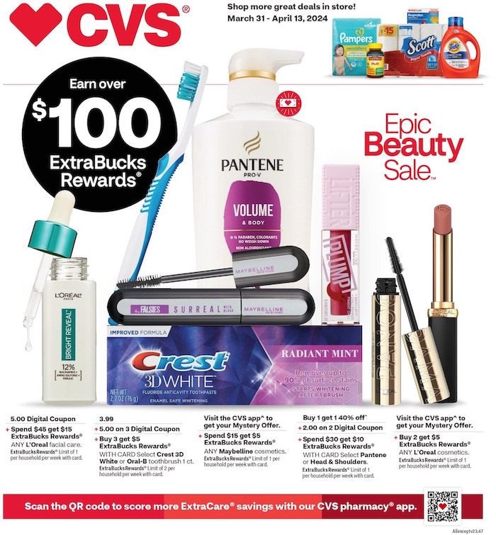 Earn $100 Extrabucks with CVS Weekly Sales Ad Specials