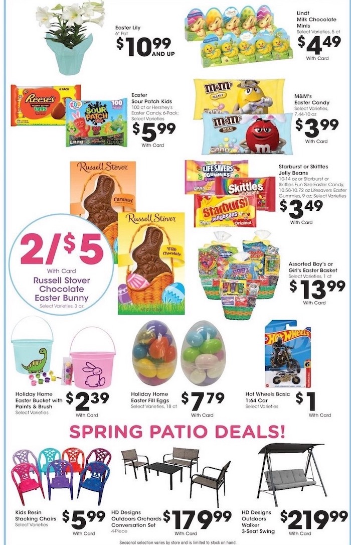 Kroger Easter Treats and Patio Sale