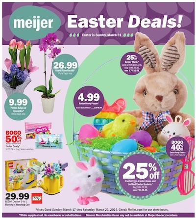 Meijer Easter Ad Mar 17 - 23, 2024